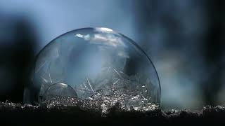 Bubbles Freezing in Slow Motion Frozen Bubbles