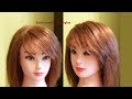 Bangs haircut on the side | Easy Side Bangs haircut tutorial & How to style a fringe on the side