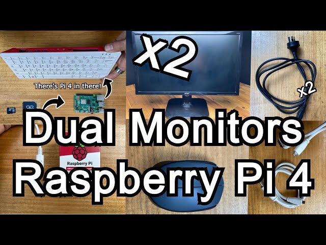 Dual Monitors with Raspberry Pi 4 Model B or Raspberry Pi 400 - Tutorial  Australia