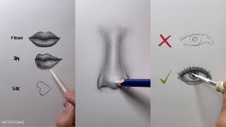 10 Hacks to Draw Face Parts Quick and Easy! ✍️✨🎨