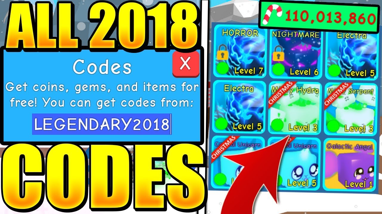 ALL 17 LEGENDARY 2018 CODES IN BUBBLE GUM SIMULATOR Roblox YouTube