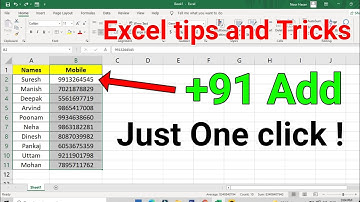 #shorts +91 add all mobile number just one click #exceltipsandtricks #excelshorts