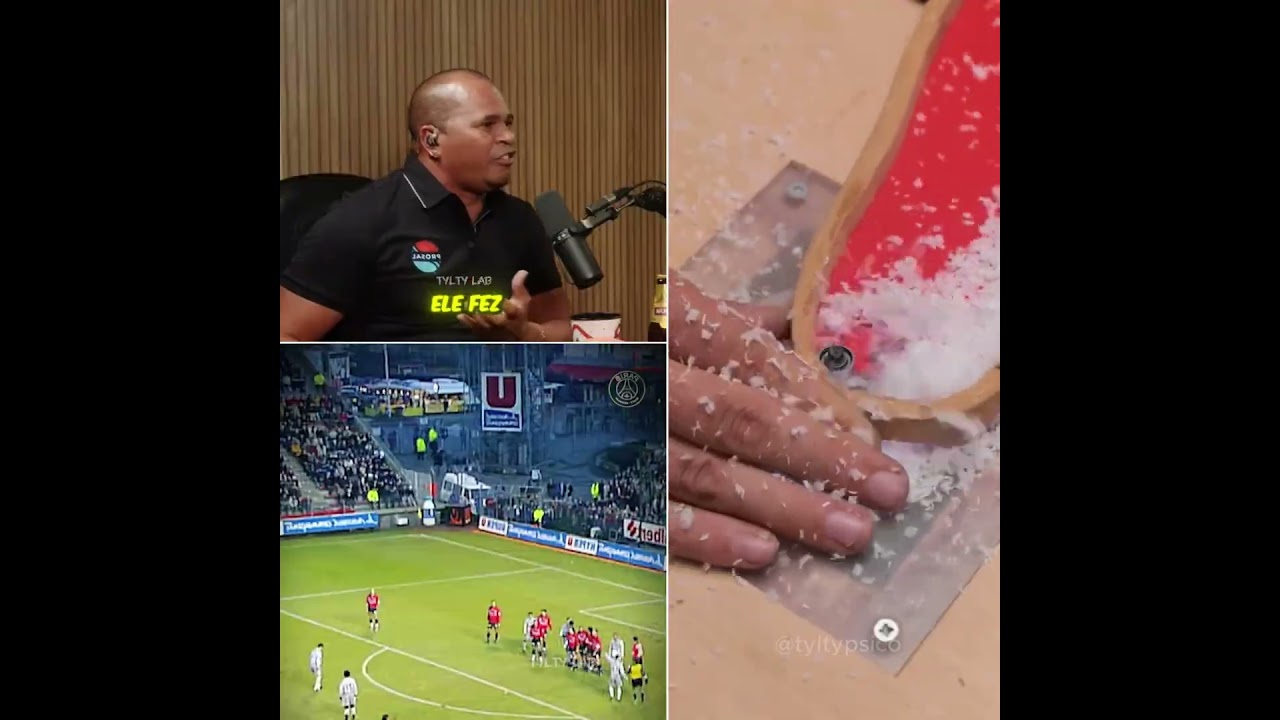 Ronaldinho mandou ele cavar uma falta #futebol #ronaldinho #chulapa #falta