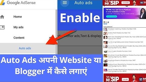 Auto ads Adsense In Blogger || auto ads kaise lagaye || auto ads Adsense blogger and WordPress