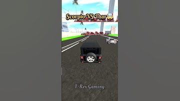 Scorpio 💀vs Thar 🤯l Franklin bike driving 3D l#shorts #gaming
