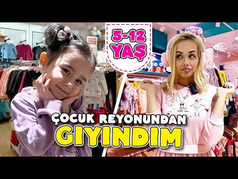 ÇOCUK REYONUNDAN GİYİNDİM! | #24saat @OykuKarta