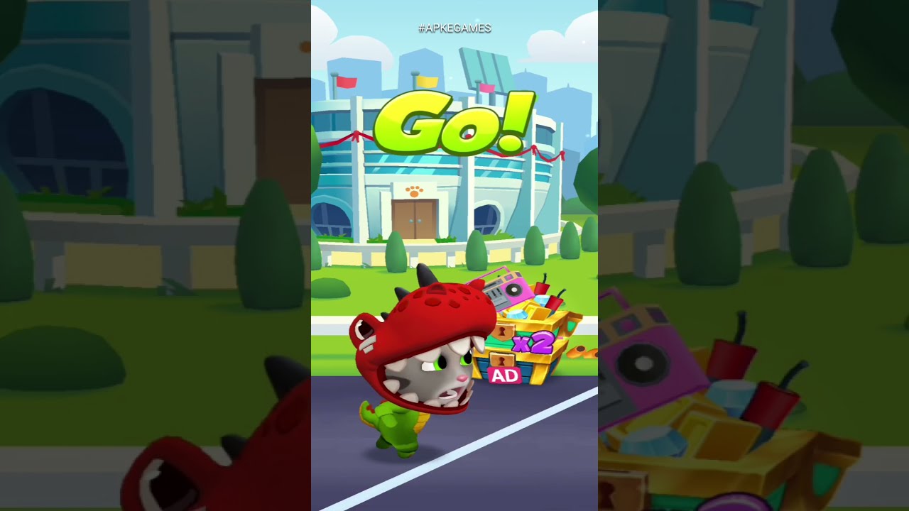 Talking Tom Gold Run Street Jam event Dinosaur Tom vs Roy Raccoon Gameplay Android ios