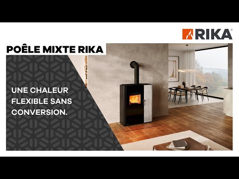 Le poêle mixte RIKA. | La reconnaissance automatique du combustible sans conversion. | FR