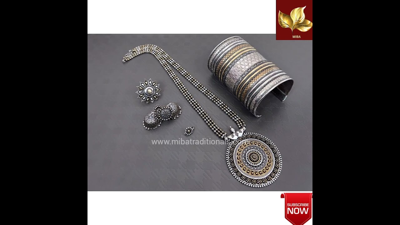 Dual tone oxidized combo sets with Grand Bangle 👌👌✨👌| WhatsApp to 6382331760