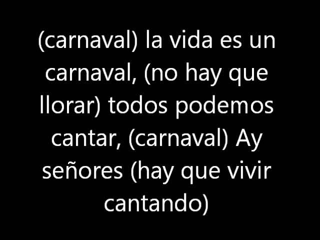 La vida es un Carnaval- Celia Cruz (letra)