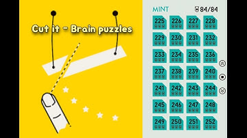 Cut it : brain puzzles(ultra sharp) walkthrough 9.Mint (225~252 Level) 3star Perfect clear