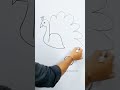How to Draw Peacock from Letter H 🦚 | Simple Drawing Tutorial #art #drawing #shortsfeed