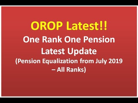 One Rank One Pension Chart