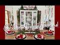 🎄COZY COTTAGE CHRISTMAS DECORATE WITH ME | CHRISTMAS DINNING ROOM DECOR | Hutch and Tablescape