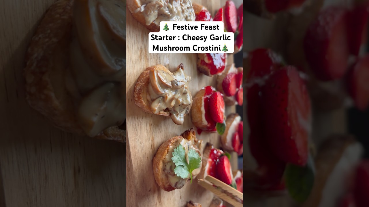 Cheesy Garlic Mushroom Crostini | Easy & Delicious Starter | Gags Kitchen