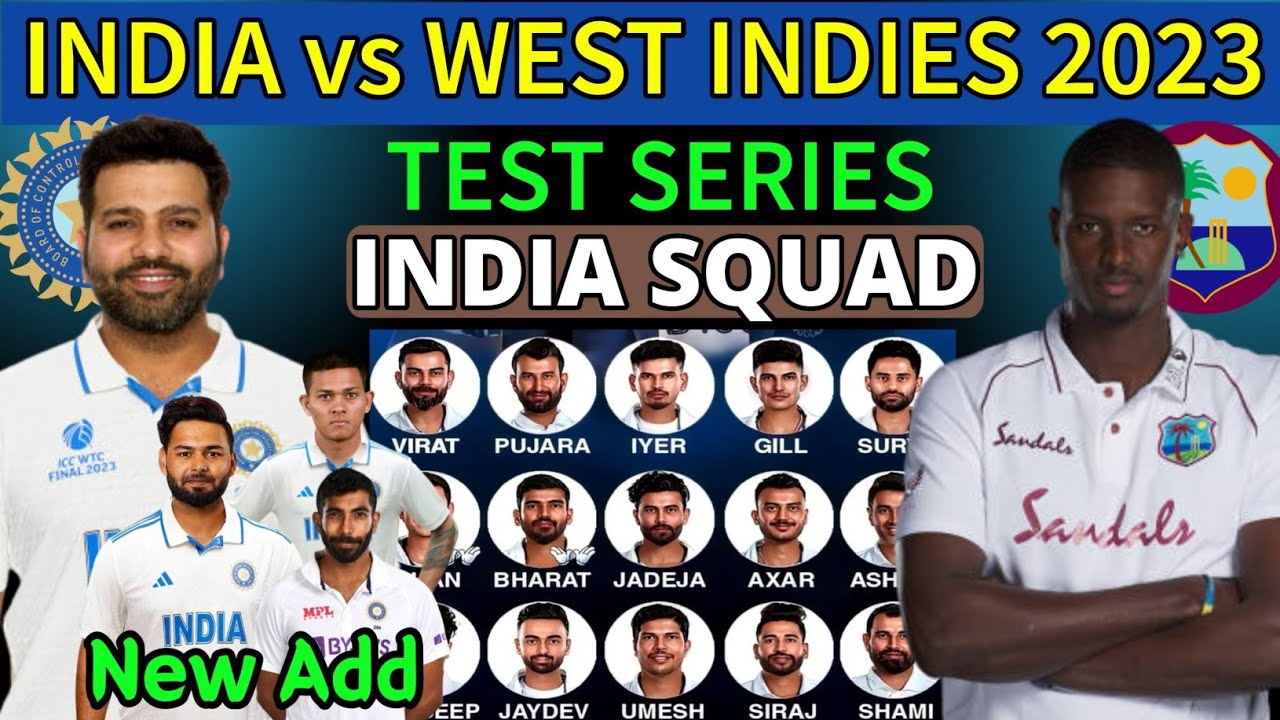 india west indies tour test squad