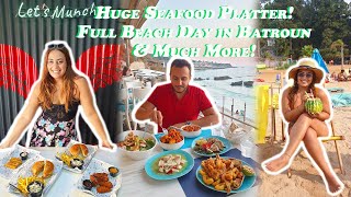 Huge Seafood Platter! Tasty Burgers! Full Beach Day & Many Fun Moments in Batroun!