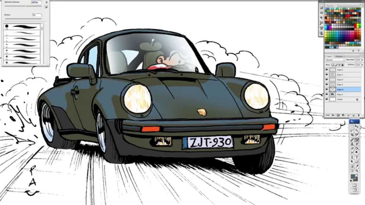 Pau How To Draw A Porsche 911 Turbo 930 Youtube