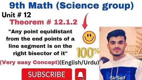 Prove that Any point equidistant from end points of a line segment is on the right bisector of it.💯🥰