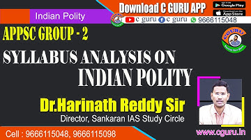 APPSC GROUP - 2 - Syllabus Analysis on Indian Polity  By #Harinath Reddy Sir