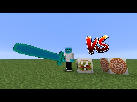Minecraft Pizza VS Hamburger Şans Blokları