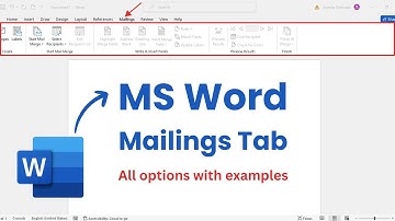 Complete Microsoft Word Tutorial - Mailings Menu/Tab In Word | Urdu | Hindi