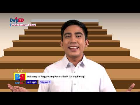 Grade 8 FILIPINO QUARTER 1 EPISODE 15 (Q1 EP15): Hakbang sa Paggawa ng Pananaliksik (Unang Bahagi)