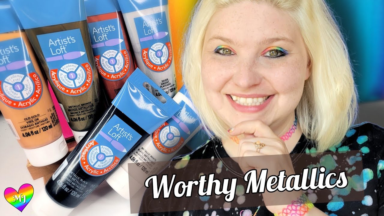 Art Product Review Artist's Loft Metallic Paint YouTube