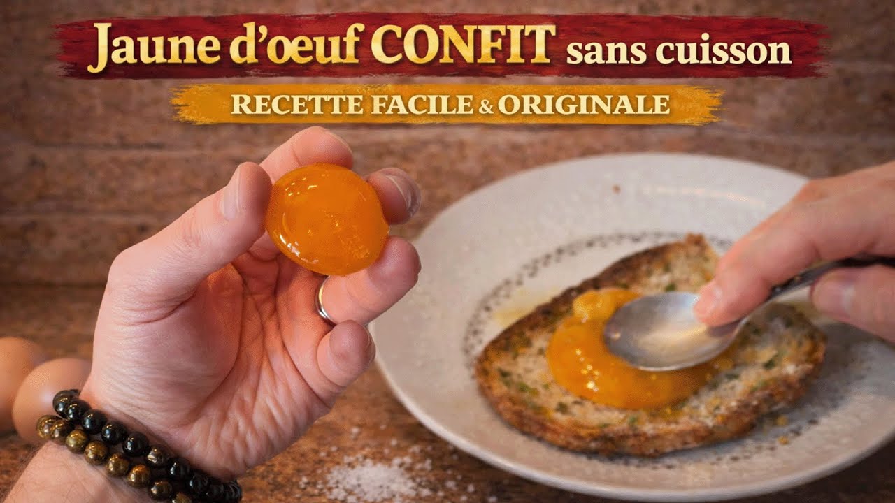 Jaune d'oeuf confit sans cuisson & Fait Maison 👨‍🍳 RECETTE FACILE & ORIGINALE !