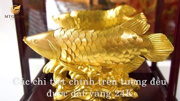 Tượng Cá Rồng Dát Vàng 24k
