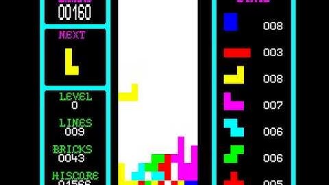 Tetrix (Tetris clone) for the Oric Atmos Computer - Gameplay Video