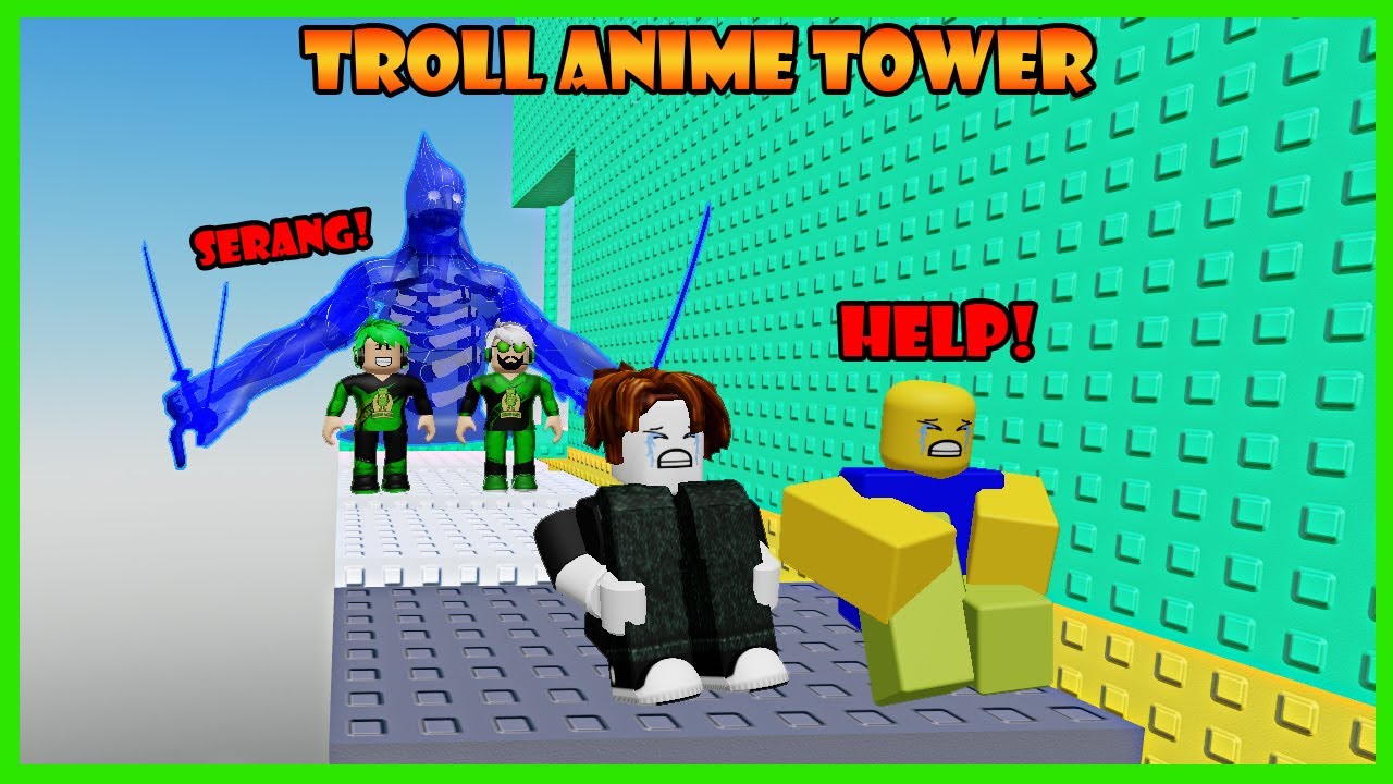 Darlung & Wak Darlung Dapat Kekuatan Anime Buat Serang Bocil-Bocil Di Troll Tower Roblox