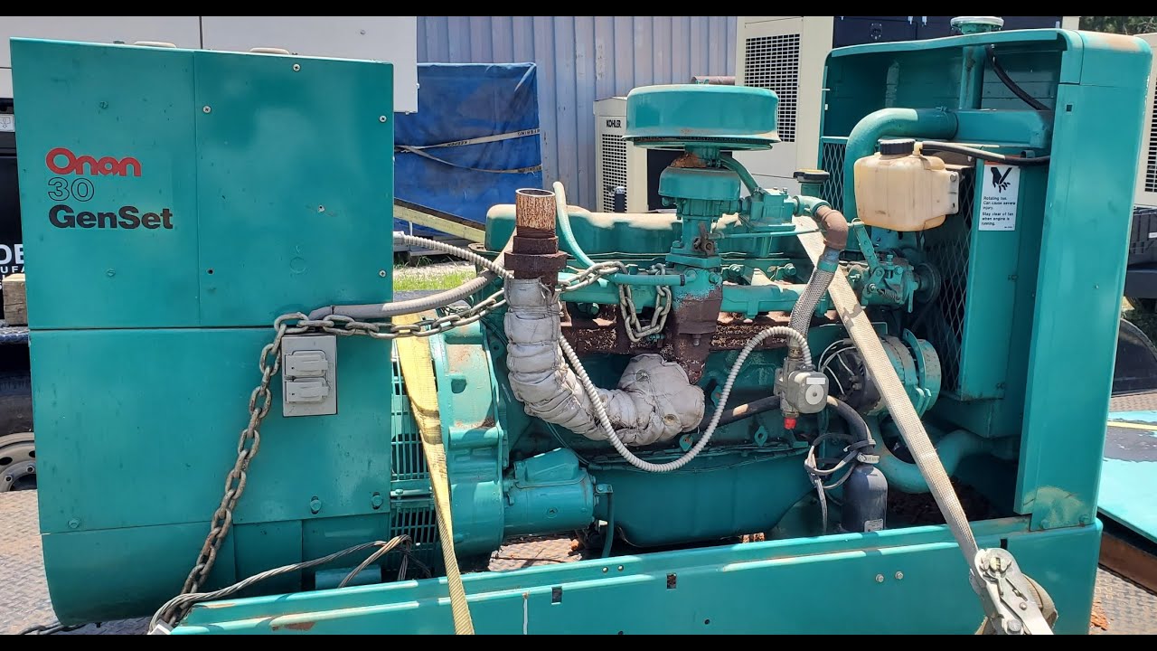 30KW NG Onan Generator Startup Video YouTube