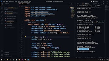 membuat kasir buku menggunakan program bahasa java