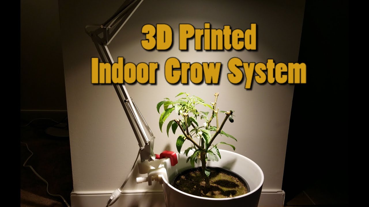 3D printed IKEA Grow Light System with Pepper Plant and Air Pruning pot YouTube