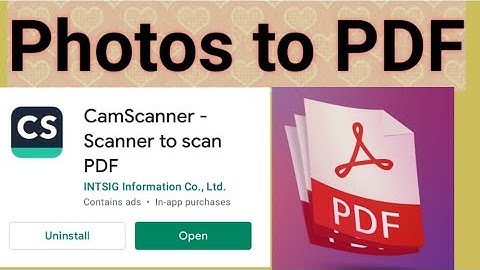 How to use Camscanner to make  PDF | Convert photos into PDF files
