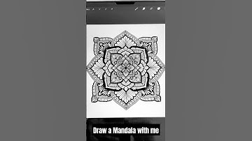 Mandala in Procreate - Symmetry drawing for beginners ✨ #zen #procreate #mandala #zenart