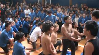 Postgate school year 8 face off against younger 6-7
students...........this is mean maori