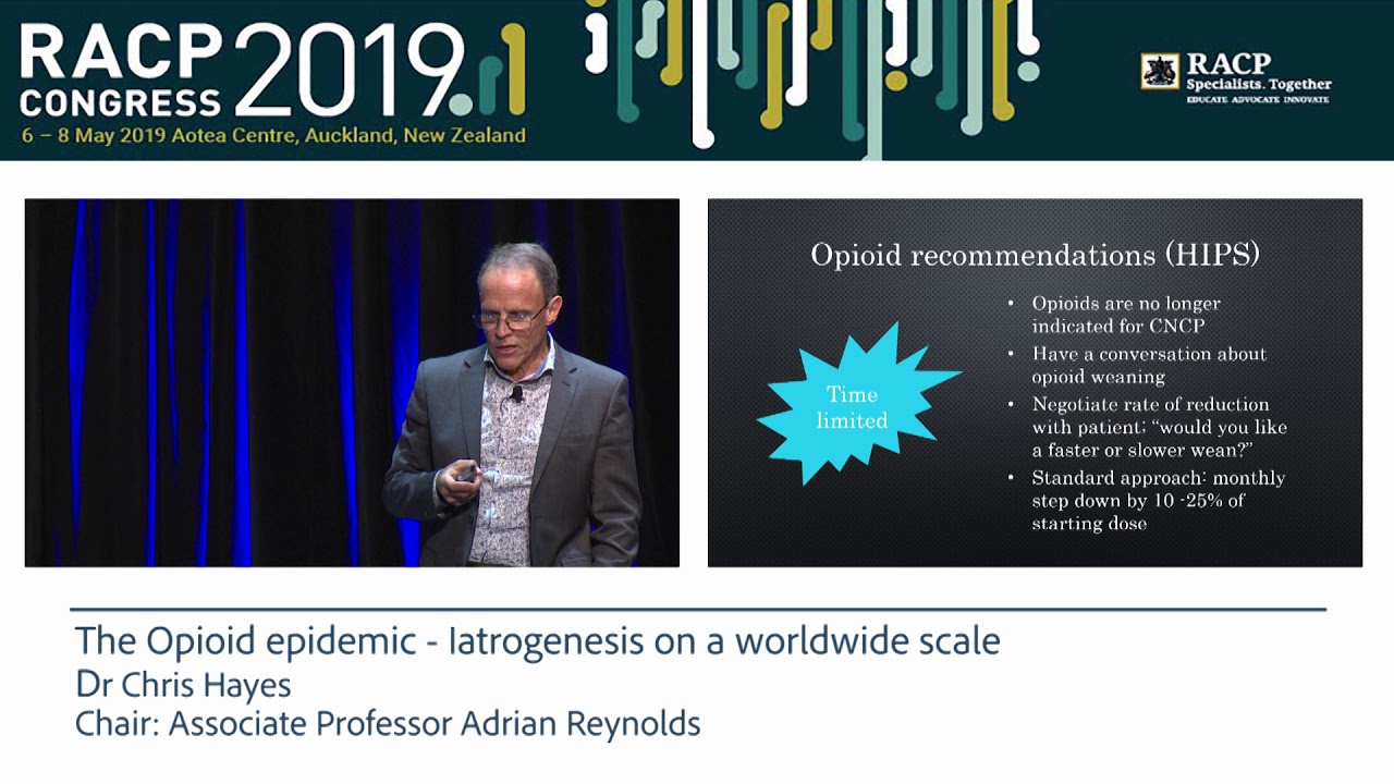 RACP Congress 2019 - The opioid epidemic,  Dr Chris Hayes