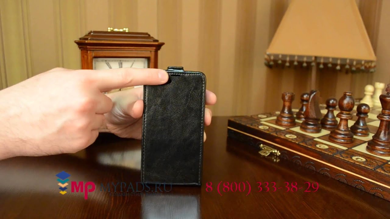 Фирменный оригинальный вертикальный откидной чехол флип для Sony Xperia Z1 Compact D5503 черный кожа