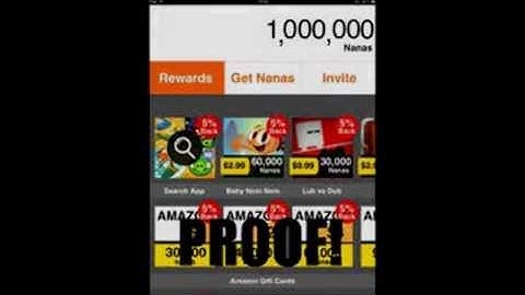 Hack appnana avoir 1 000 000 de nana
