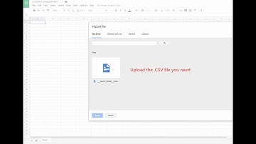 How to import .csv file values to Google Spreadsheet