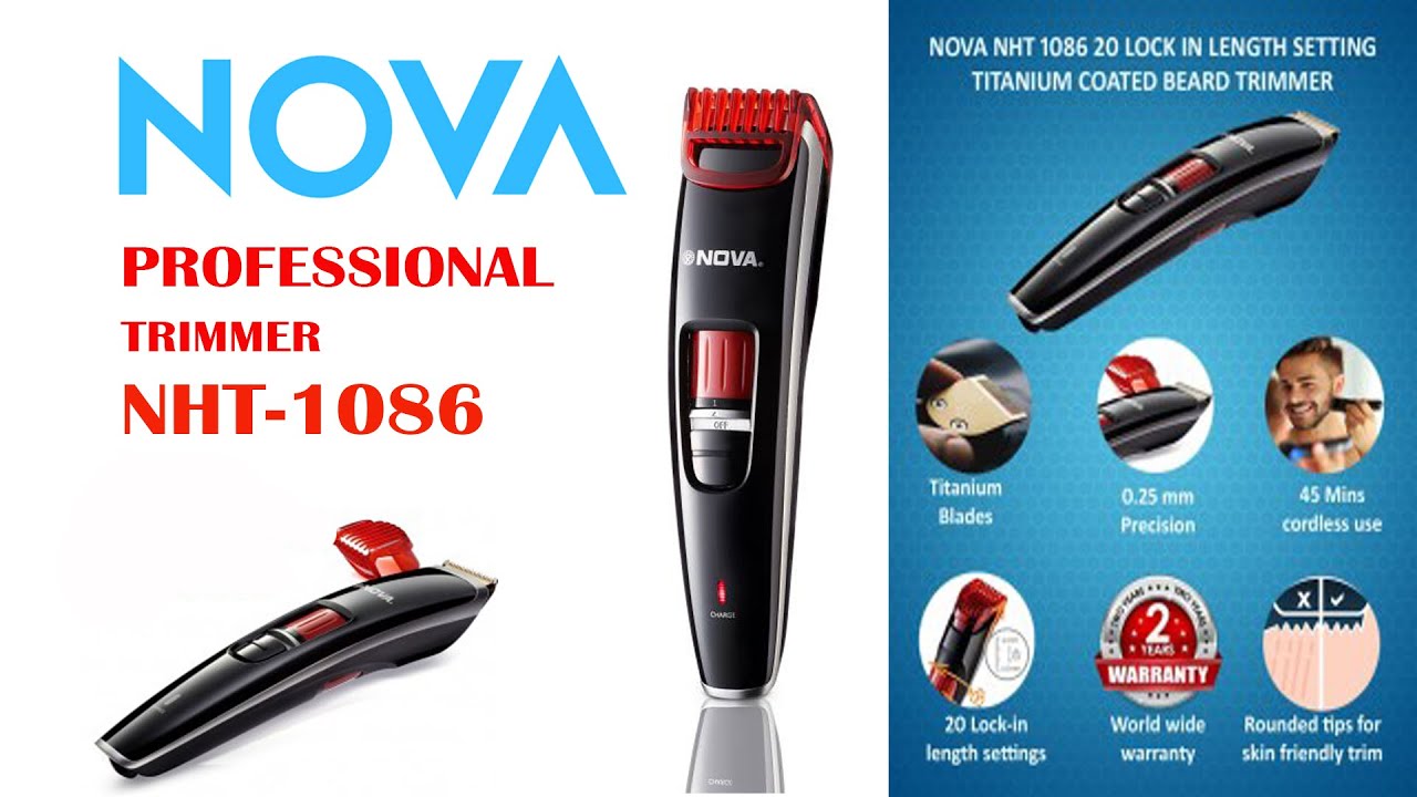 NOVA Pro Trimmer NHT-1086 Unboxing & Review -Mr. KG