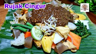 Rujak Cingur Khas Surabaya. Komplit Matengan dan Mentahan.