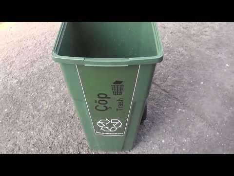 Тестирование мусорного контейнера с застежкой (120 л.)