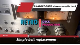AKAI GXC-709D cassette deck - simple belt replacement