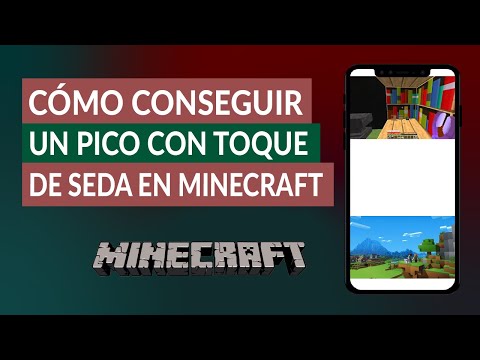 Cómo Conseguir y usar un pico con Toque de seda en Minecraft - Pico silk Touch