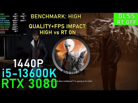 The Medium (High, DLSS, RT Off): RTX 3080 + 13600K 5.1GHz - 1440P