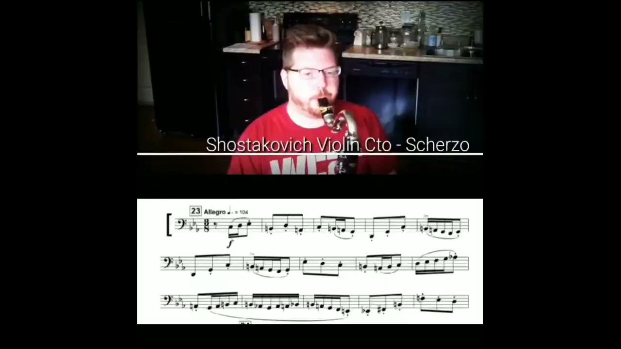 Shostakovich Violin Concerto Scherzo - bass clarinet excerpt (at the Hilary Hahn tempo! :-O )