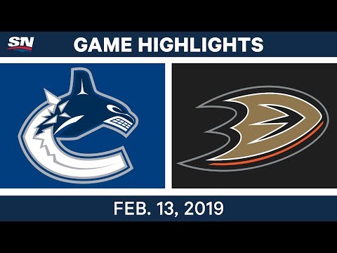 NHL Highlights | Canucks vs. Ducks - Feb 13, 2019